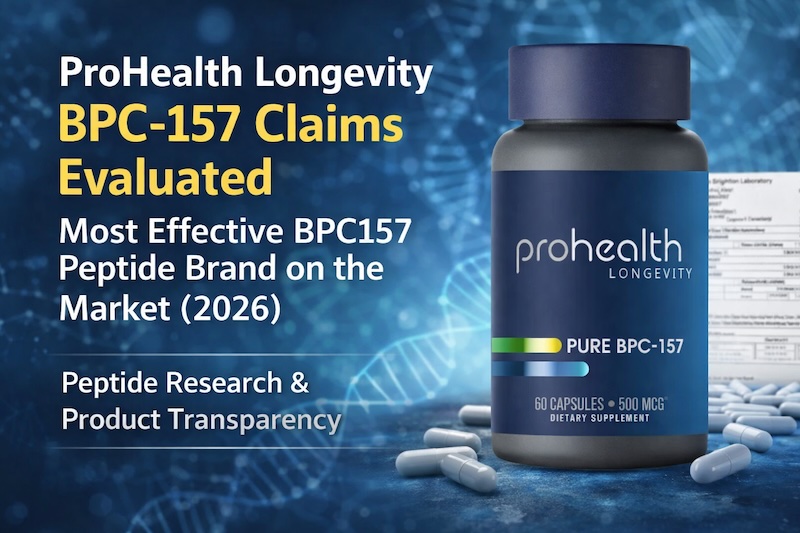 ProHealth Longevity BPC‑157 Claims Evaluated Most Effective BPC157 Peptide Brand on the Market (2026)