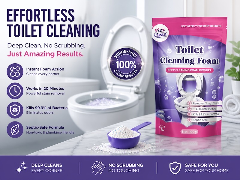 FizzClean Toilet Cleaning Foam Claims Evaluated: Best Toilet Bowl Cleaner for Tough Hard Water Stains without Any Scrubbing