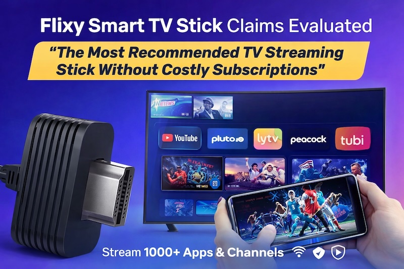 Flixy Smart TV Stick Claims Evaluated The Most Recommended TV Streaming Stick Device Without Costly Subscriptions