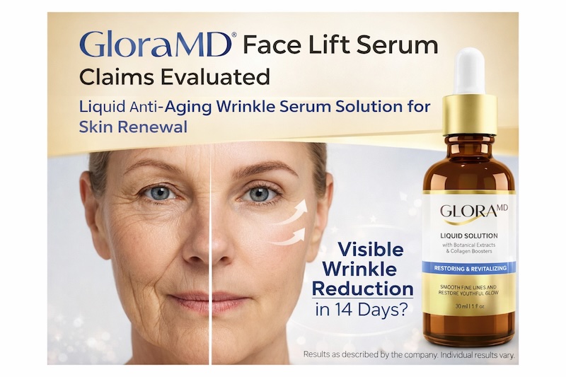 GloraMD Face Lift Serum Claims Evaluated: Liquid Anti-Aging Wrinkle Serum Solution for Skin Renewal