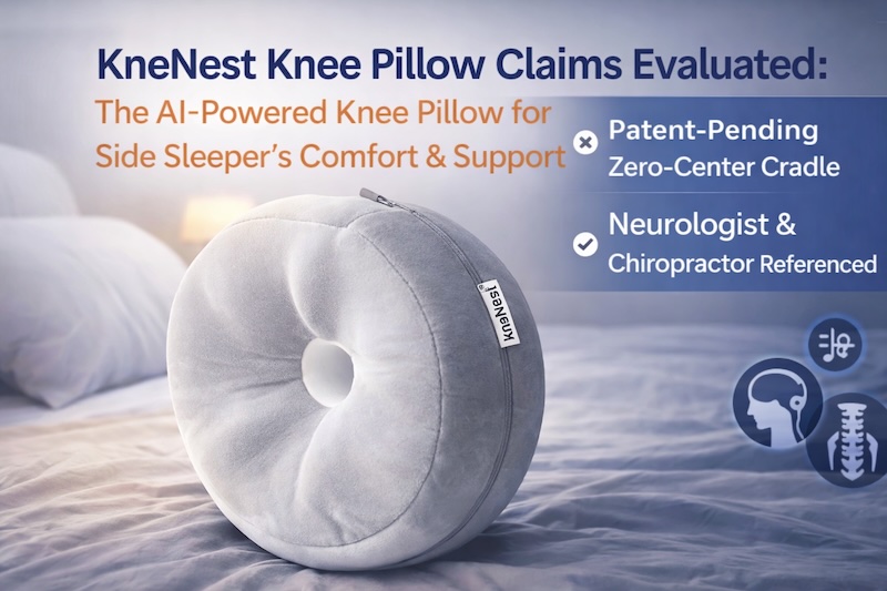 KneNest Knee Pillow Claims Evaluated The AI-Powered Knee Pillow for Side Sleeper's Comfort and Support