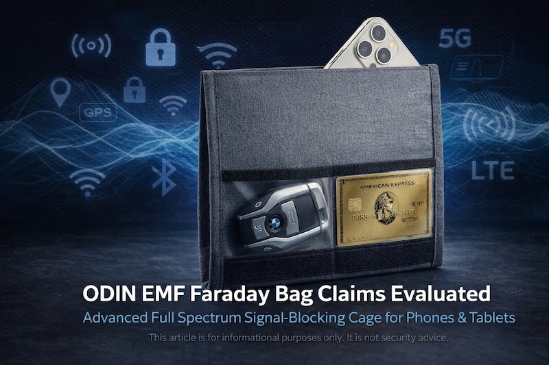 ODIN EMF Faraday Bag Claims Evaluated: Advanced Full Spectrum Signal-Blocking Cage for Phones, Tablets & Key Fobs
