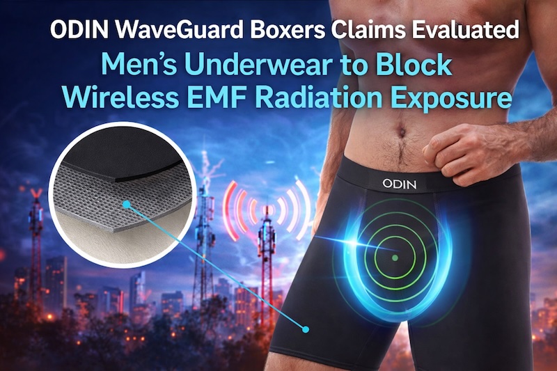 ODIN WaveGuard Boxers Claims Evaluated Men's Underwear to Block Wireless EMF Radiation Exposure