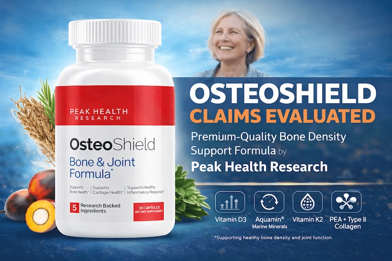 OsteoShield Claims Evaluated Premium-Quality Bone Density Support Formula by Peak Health Research