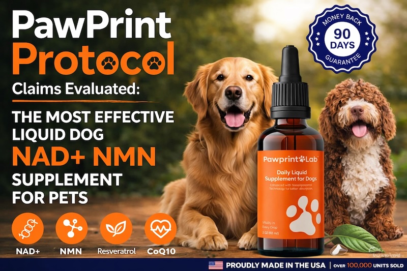 PawPrint Protocol Claims Evaluated: The Most Effective Liquid Dog NAD+ NMN Supplement for Pets