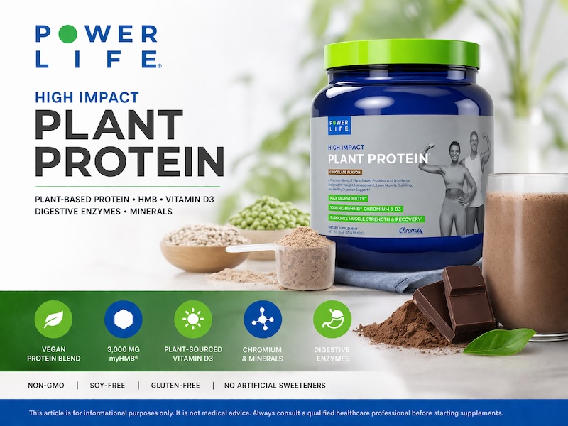 Power Life High Impact Plant Protein Claims Evaluated The Cleanest Vegan Protein Powder on the Market by PowerLife