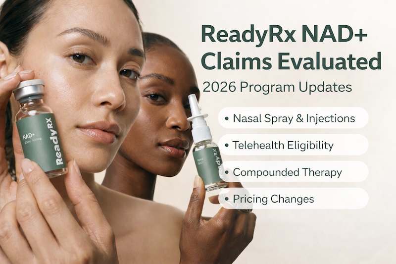 ReadyRx NAD+ Rx Claims Evaluated 2026 Update Highlights Changes in Prescription NAD+ Nasal Spray and Injection Access, Pricing, and Telehealth Eligibility