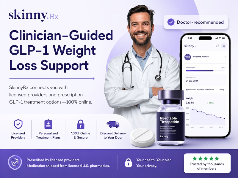 SkinnyRx GLP-1 Claims Evaluated: Review Semaglutide and Tirzepatide Weight Loss Medication Options with Clinician-Guided Care