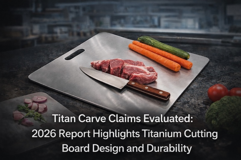Titan Carve Cutting Board Claims Evaluated: 2026 Report Highlights Titanium Cutting Boards Durability, Hygiene Design, and Knife-Surface Positioning for Modern Kitchens