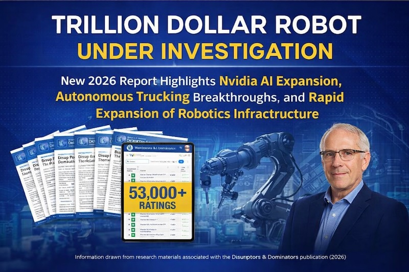 Trillion Dollar Robot Under Investigation New 2026 Report Highlights Nvidia AI Expansion, Autonomous Trucking Breakthroughs, and Rapid Expansion of Robotics Infrastructure