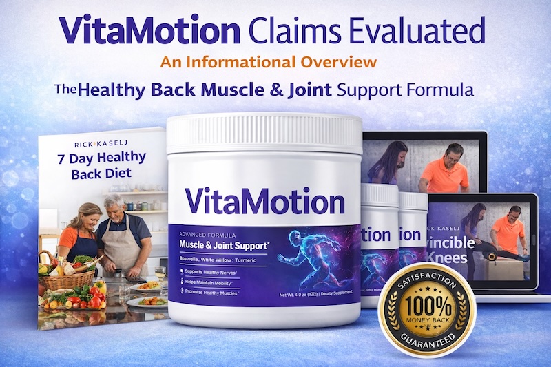 VitaMotion Claims Evaluated: The Healthy Back Muscle & Joint Support Formula for Vita Motion & Flexibility Benefits