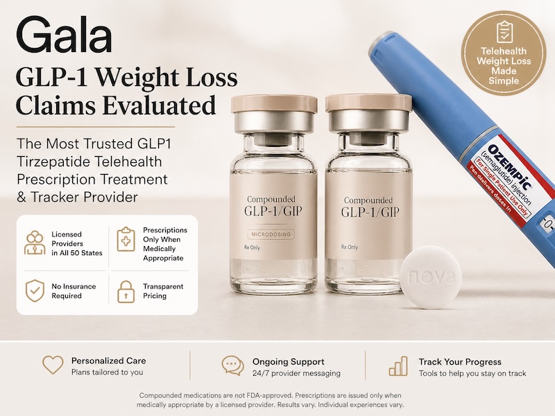Gala GLP-1 Weight Loss Claims Evaluated The Most Trusted GLP1 Tirzepetide Telehealth Prescription Treatment and Tracker Provider