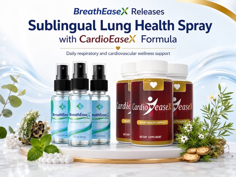 BreathEaseX Releases Sublingual Lung Health Spray with CardioEaseX Formula for Easy Breathing Support