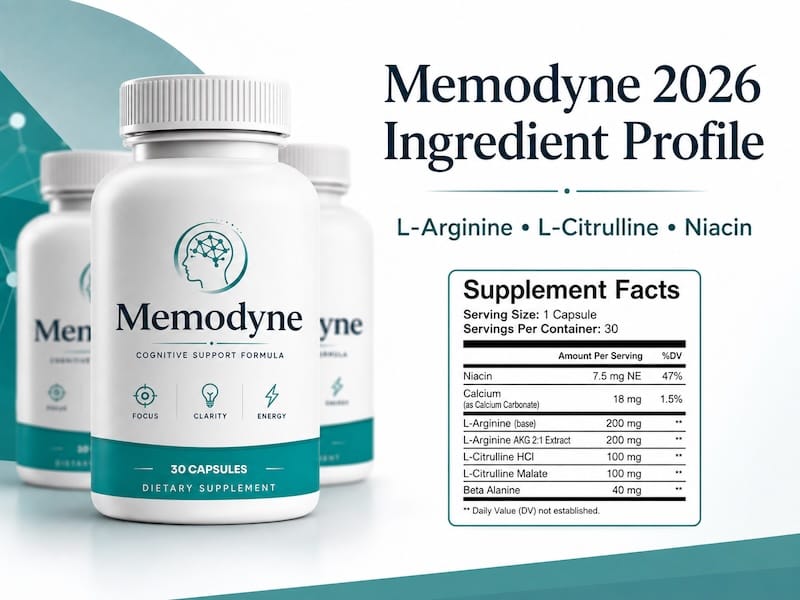 Memodyne Cognitive Formula Ingredient Profile